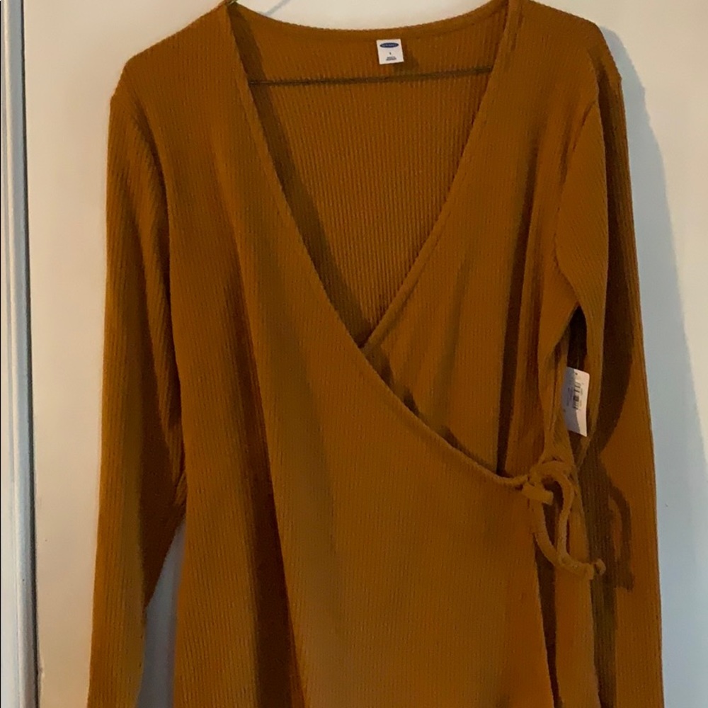 Wrap around tie front shirt